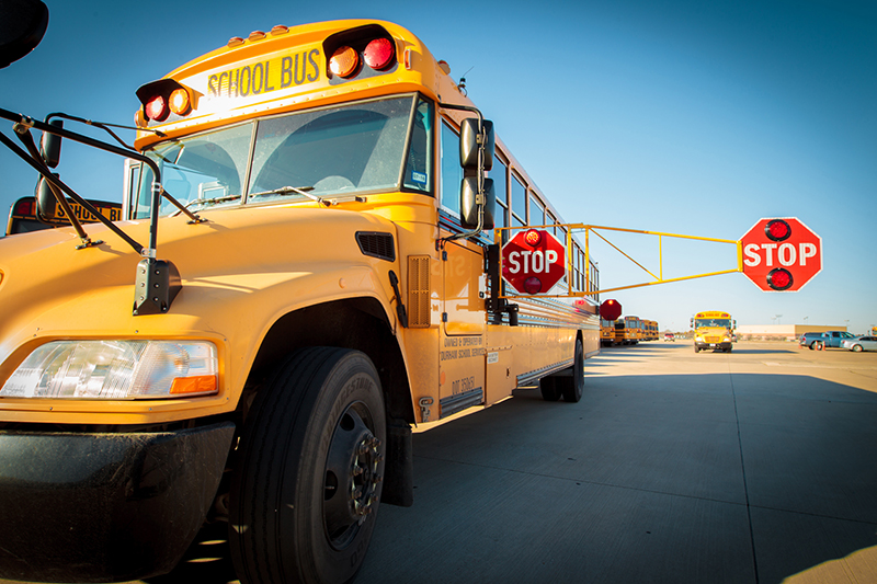 MISD bus with new longer stop arm extended