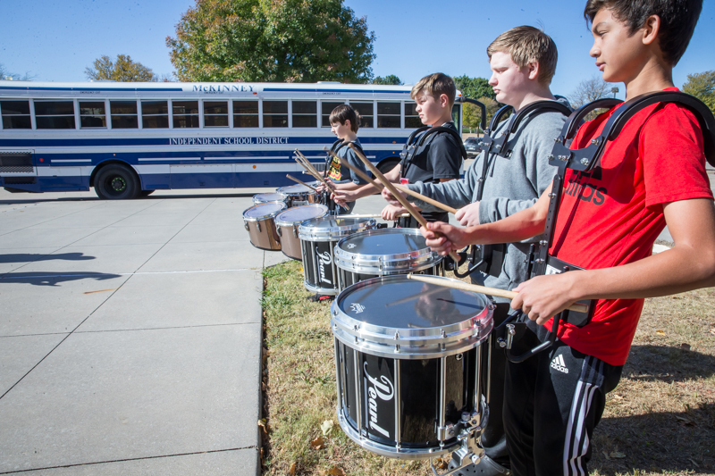drum line playing