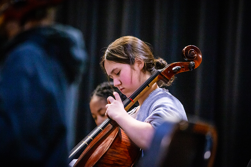 female cello player